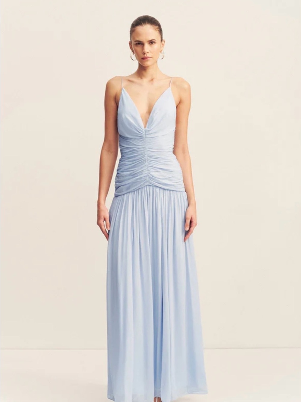 Shona Joy Juno Blue Spaghetti-Strap Maxi Dress